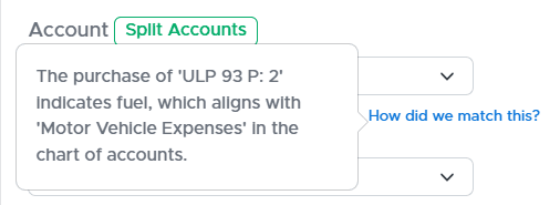 Chart of Accounts mapping with context